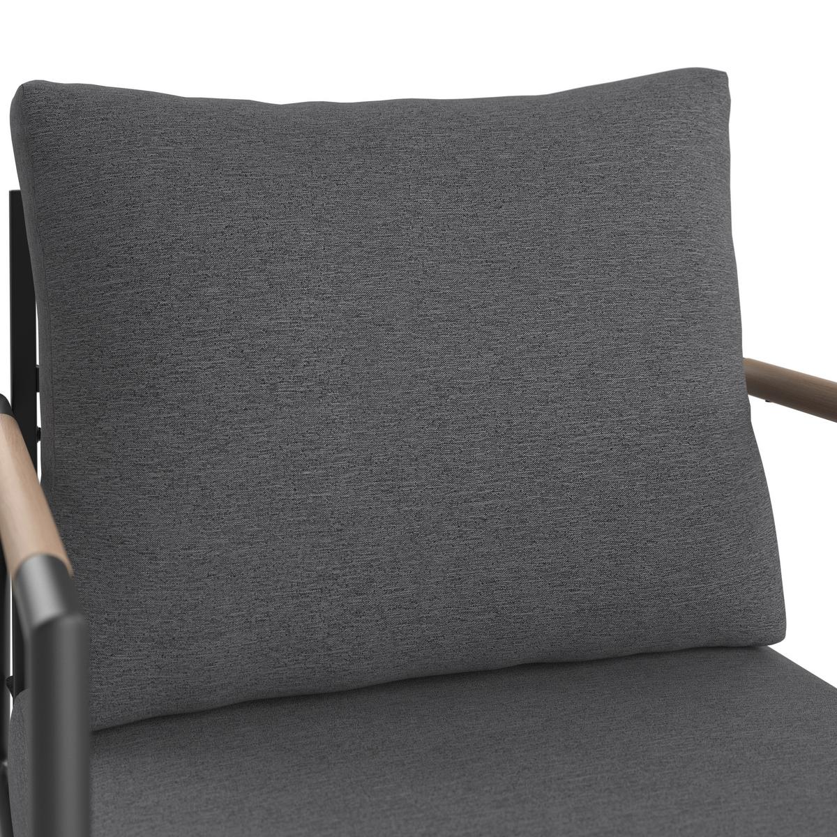 Loungegarnitur Aruba - Dunkelgrau/Anthrazit, MODERN, Holz/Textil (100/39/52cm) - Beldano