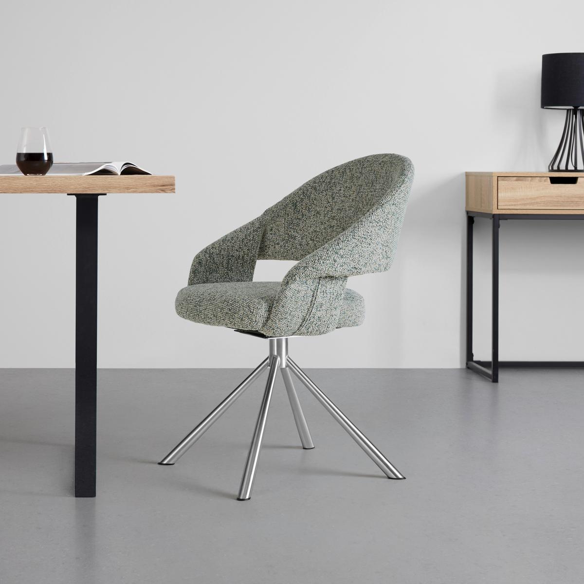 ŽIDLE S PODRUČKAMI PERAMA -TREND- - pastelově zelená/barvy nerez oceli, Moderní, kov/textil (61/83/61cm) - Mömax