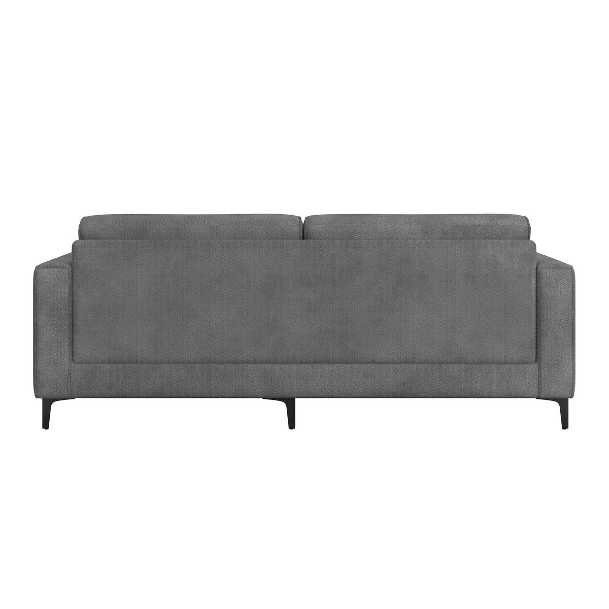 Ecksofa Atlanta dunkelgrau, 210x149cm - Dunkelgrau/Schwarz, Trend, Holz/Textil (210/149cm)