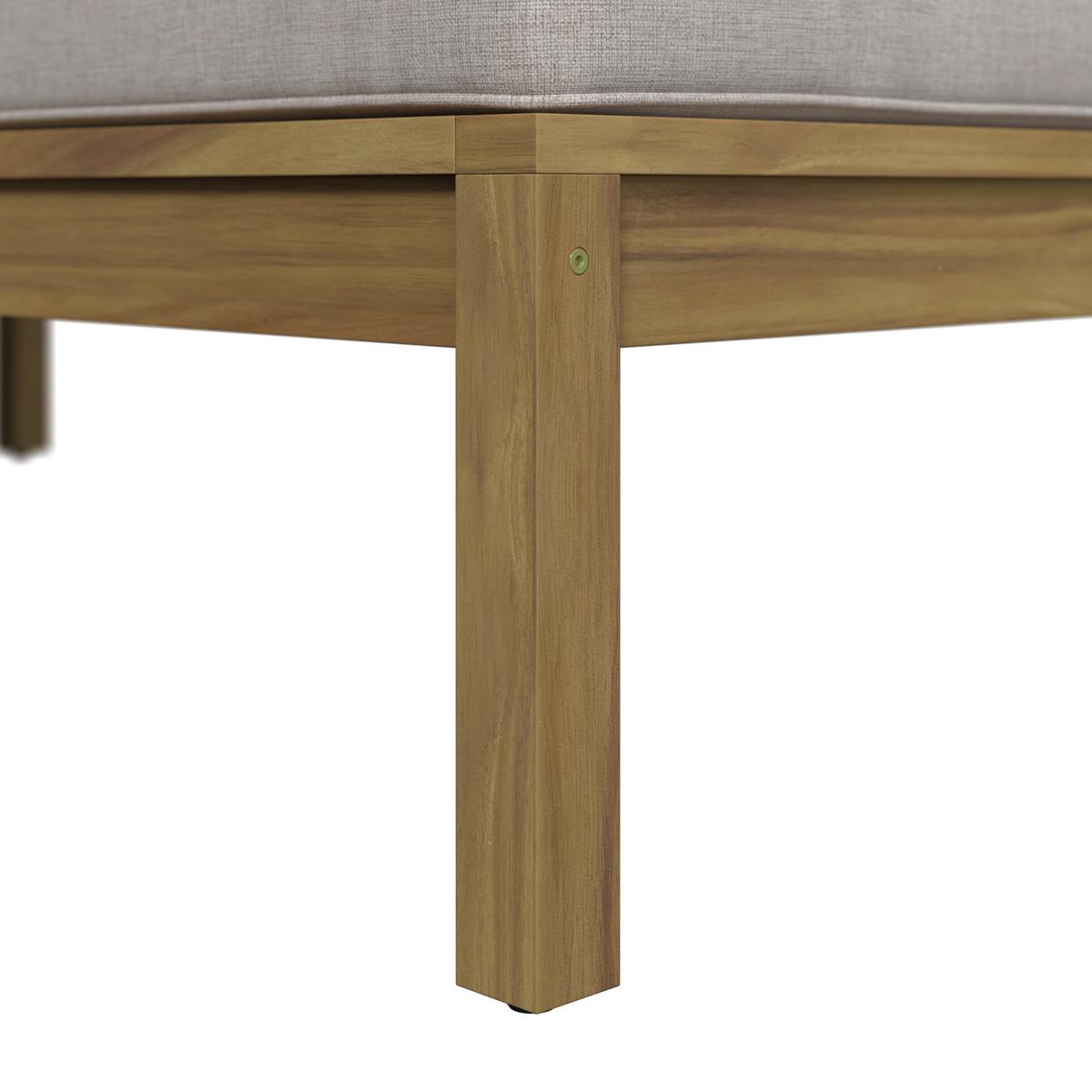 Loungegarnitur Graz - Grau/Akaziefarben, MODERN, Holz/Kunststoff (240/160cm) - Beldano