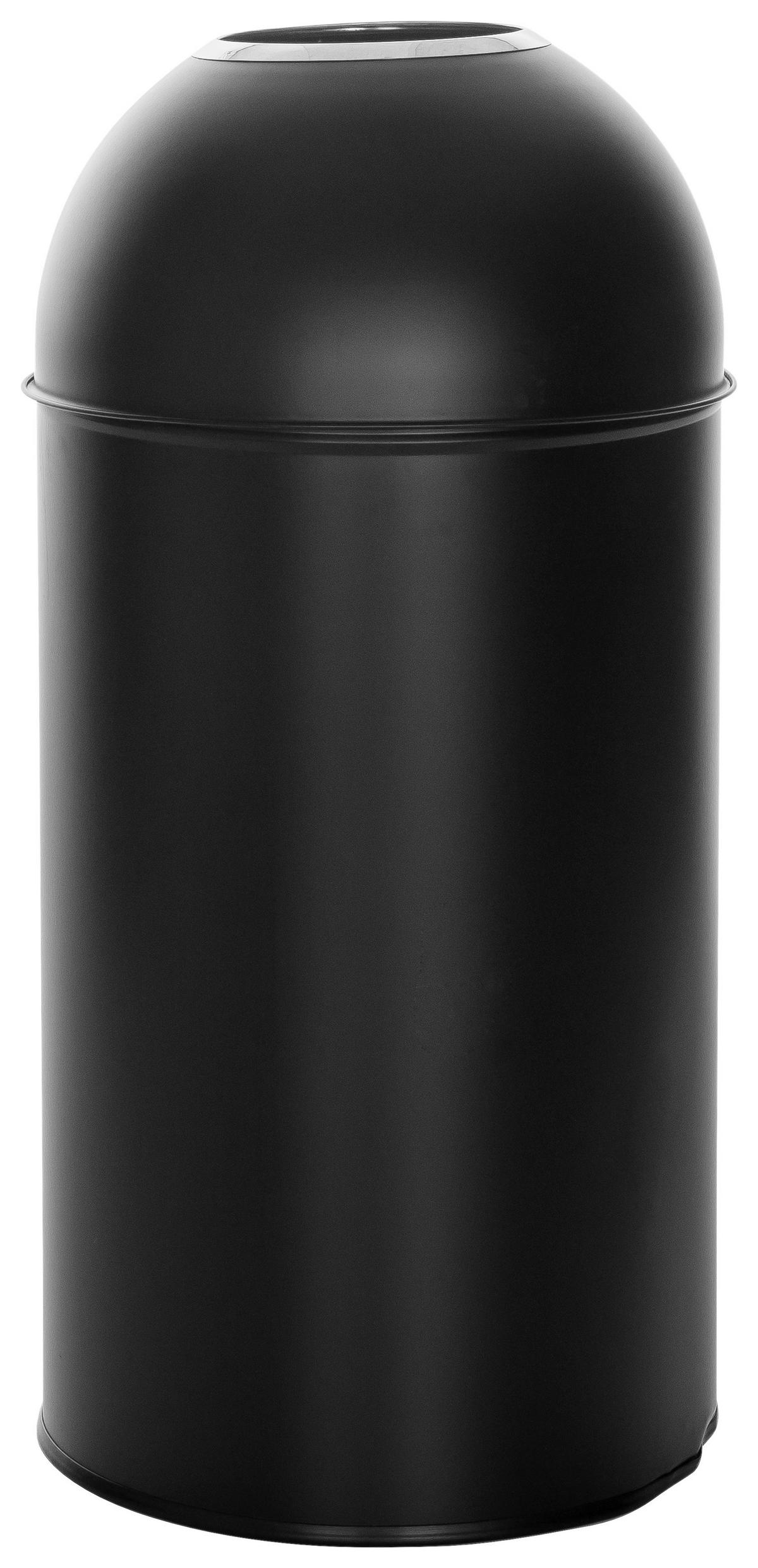 Abfallsammler Clean Or - Silberfarben/Schwarz, Basics, Metall (35,5/72/35,5cm) - MID.YOU