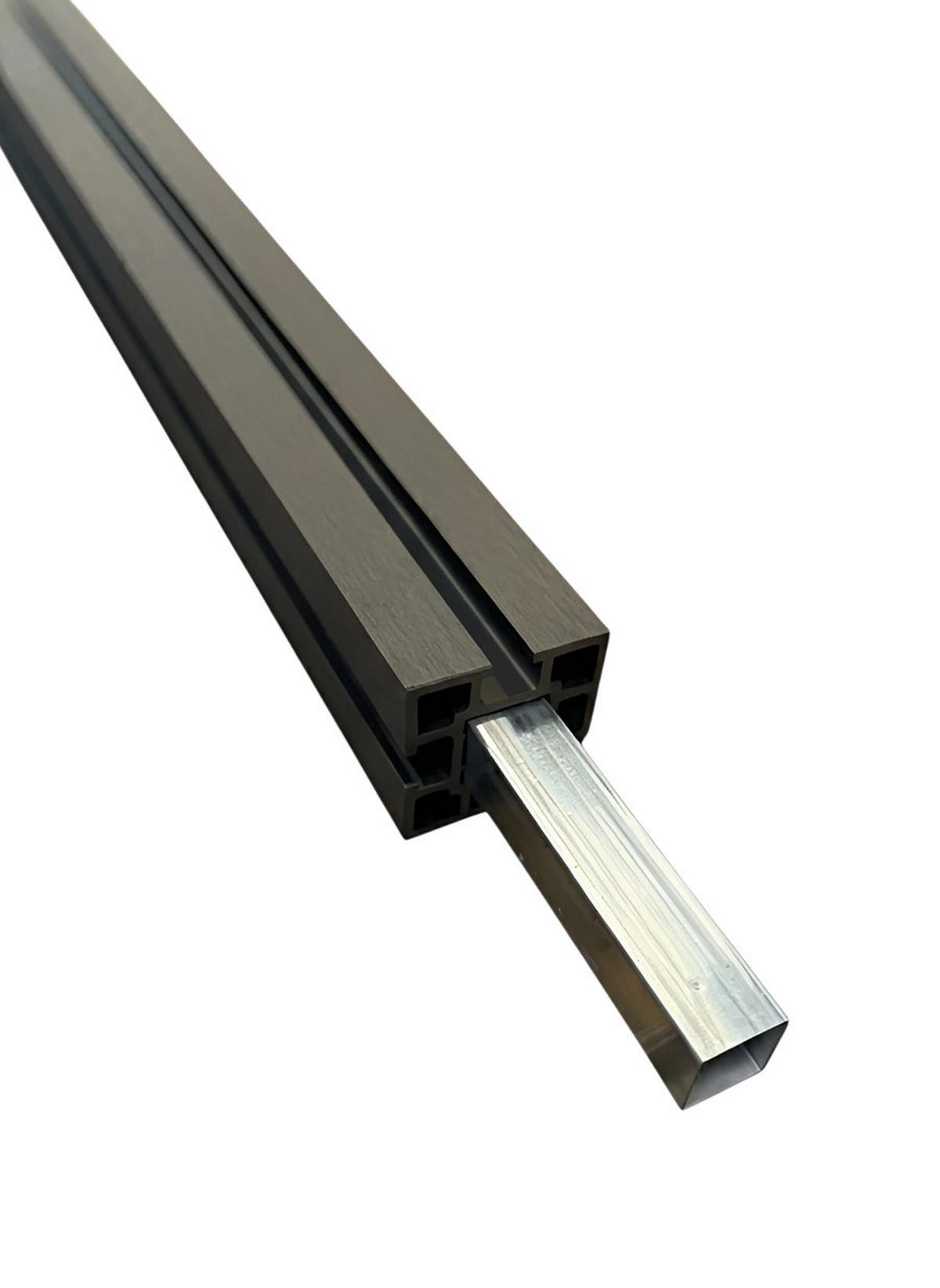 Sichtschutz CARACAS 5xElement + 6 Pfosten, grau - Grau, Basics, Kunststoff (960/10/170cm)