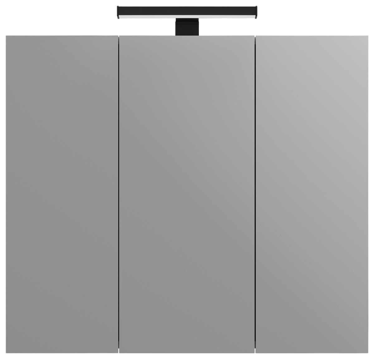 Spiegelschrank Vaduz 80 Kaschmirfarben, LED, B :80cm - Kaschmir, Trend, Glas/Holzwerkstoff (80/70/18cm)