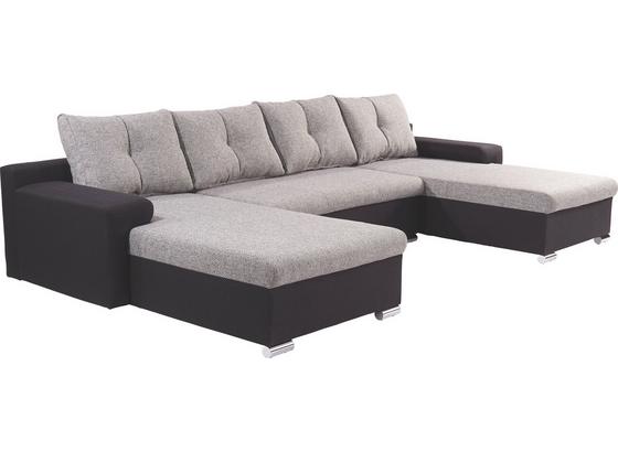 Wohnlandschaft in U-Form Nico 181x370x181 cm - Schwarz/Grau, MODERN, Textil (181/370/181cm) Wohnlandschaft in U-Form Nico 181x370x181 cm - Schwarz/Grau, MODERN, Textil (181/370/181cm)