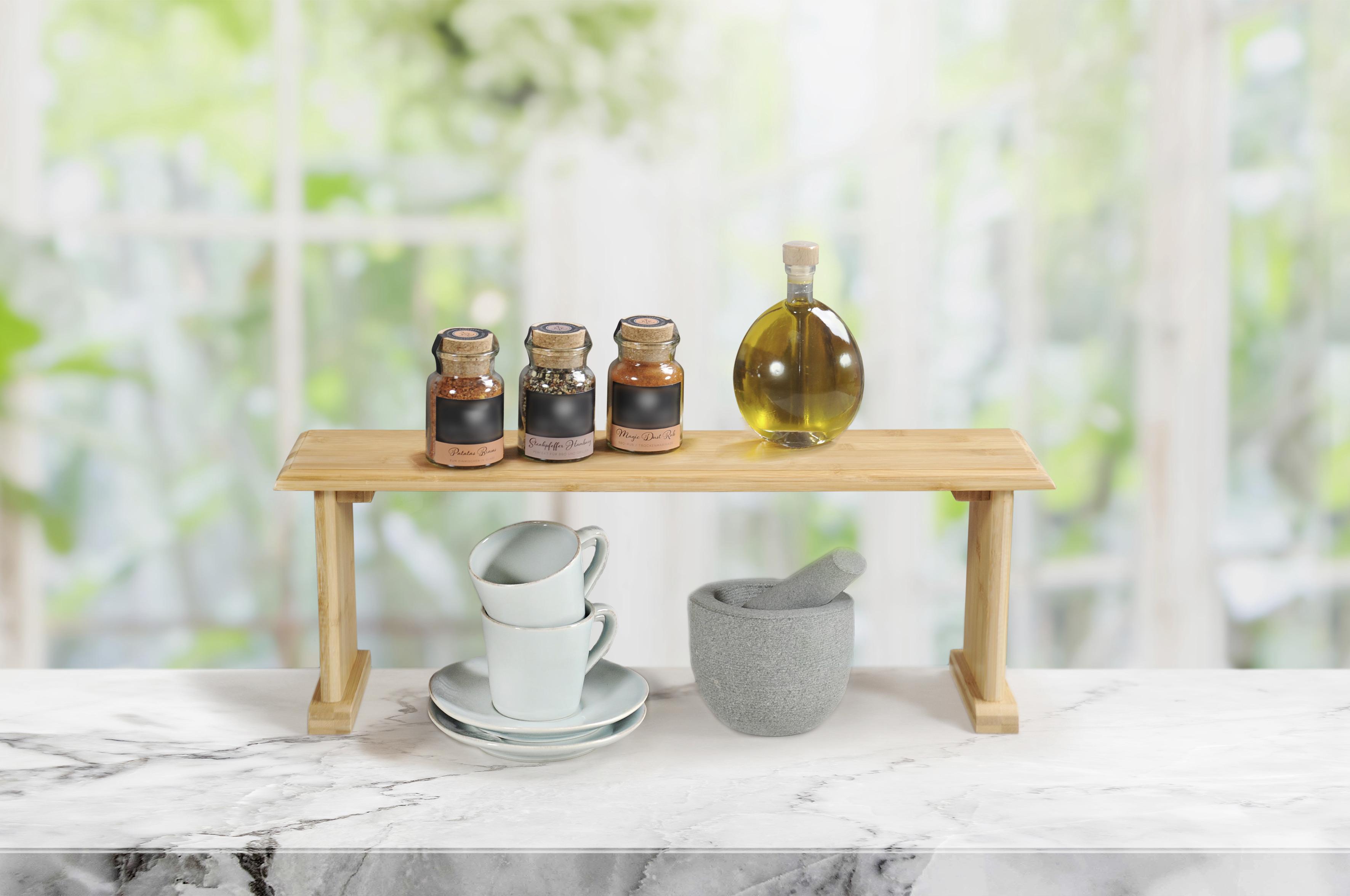 Kesper Küchenregal Bambus Echtholz BxHxT: 58x20,5x15 cm