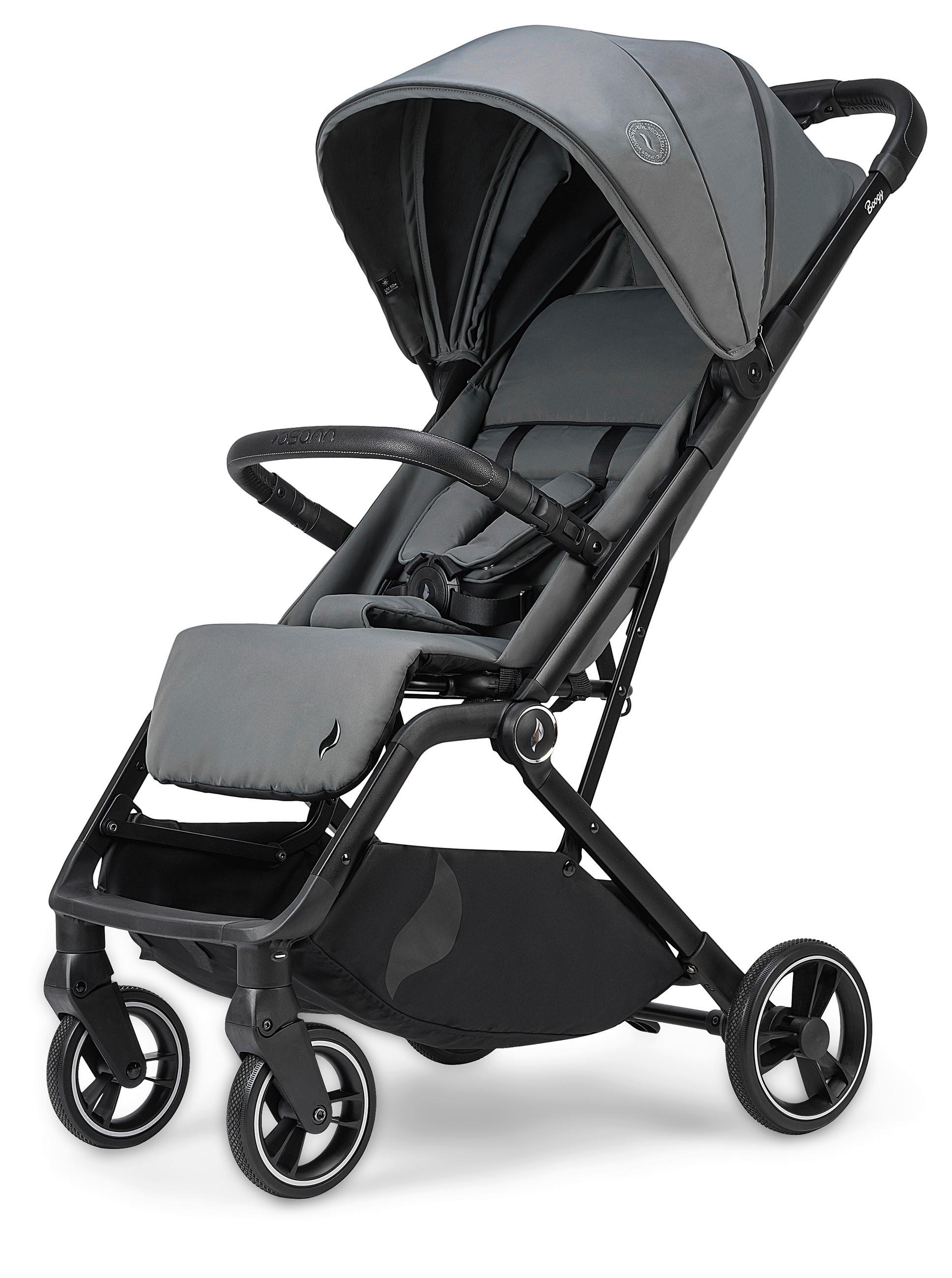 Buggy Boogy 2 Stone Grau, B/H/T: 51x105x84,5 - Dunkelgrau/Schwarz, Basics, Textil/Metall (51/105/84,5cm) - Osann