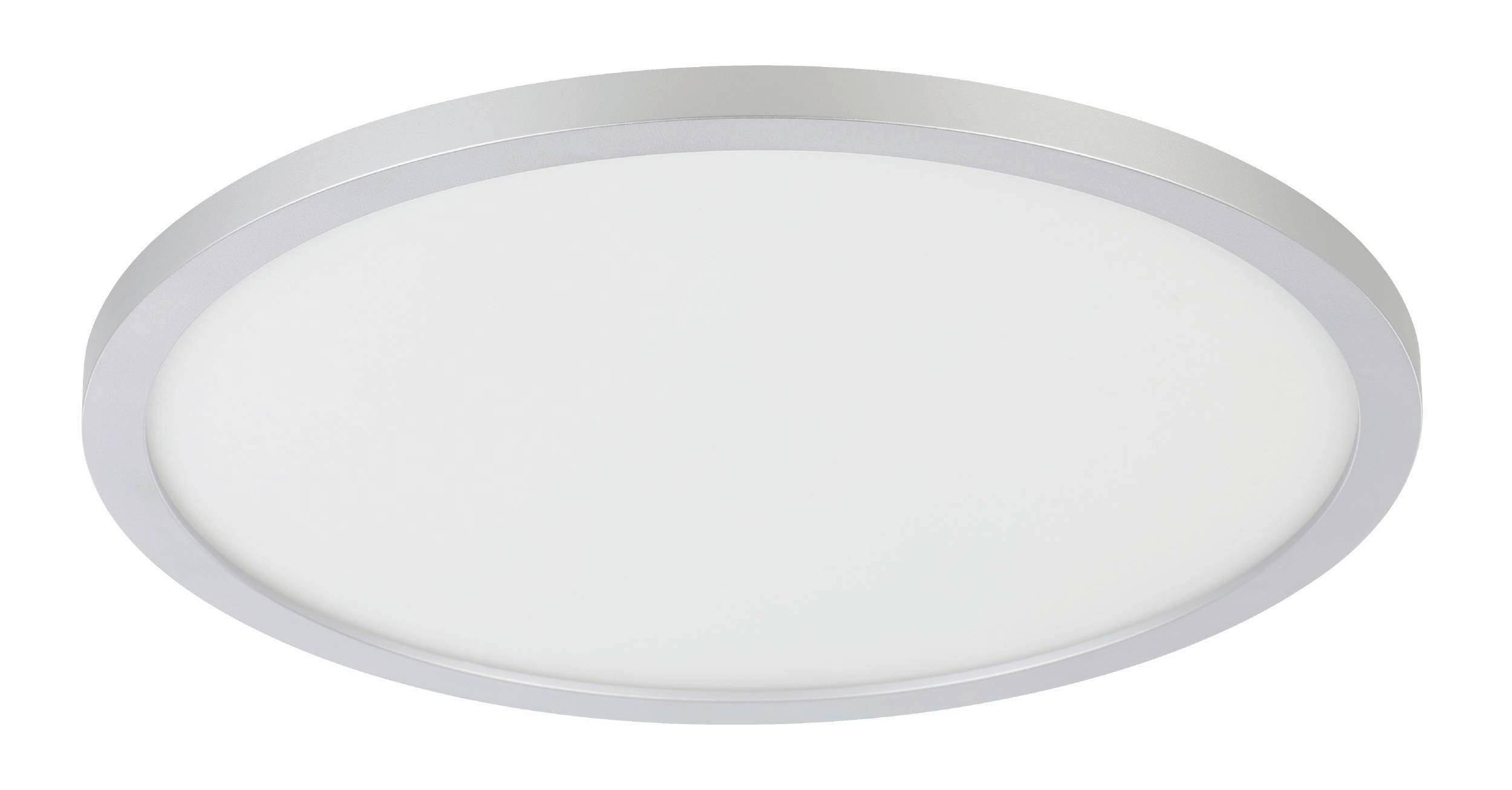 LED-Deckenleuchte Campaspero Ø 29,5 cm mit Fernbedienung - Weiß/Grau, Basics, Kunststoff (29,5/2,5cm)