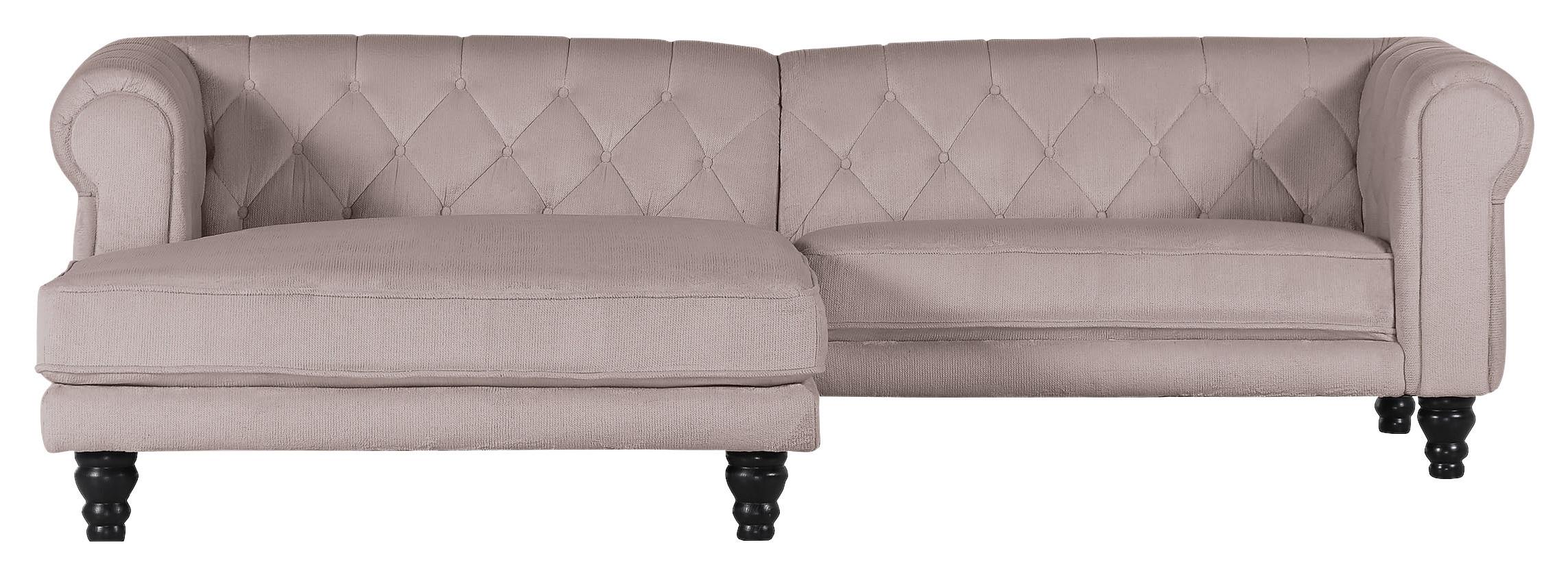 Ecksofa Jonte Beige S: 160x260 cm - Dunkelbraun/Beige, Design, Textil (160/260cm) - MID.YOU