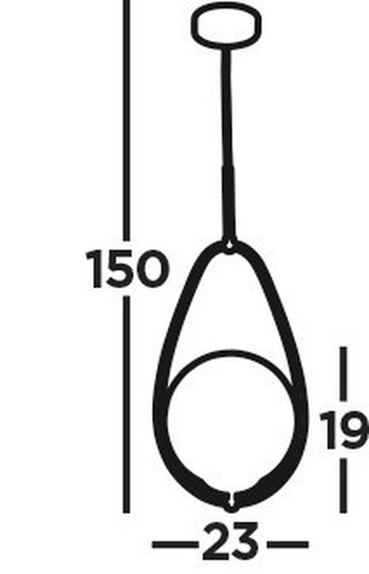 Hängeleuchte Avalon H: 150 cm 1-Flammig, höhenverstellbar - Goldfarben, KONVENTIONELL, Glas/Metall (23/19/150cm)