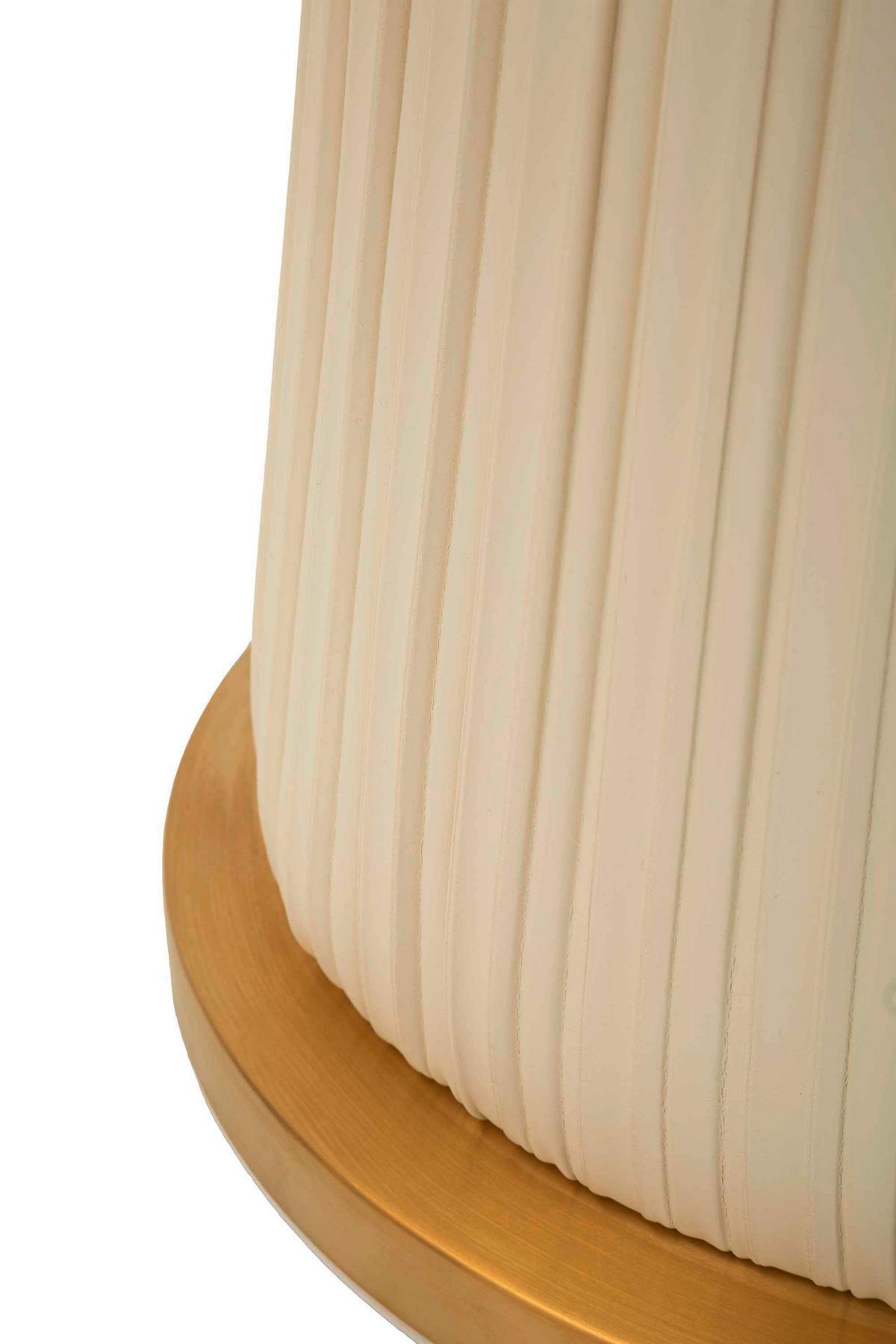 Couchtisch Nova Creme/goldfarben/weiß B: 50 Cm - Goldfarben/Creme, Basics, Keramik/Kunststoff (50/60/60cm)