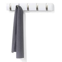 LIŠTA S HÁČIKMI FLIP 5 -SB- - biela, Modern, drevo/plast (51/6/3cm) - Mömax
