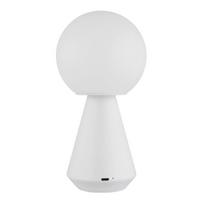 Akku-tischleuchte Sora Weiß D: 12 Cm - Weiß, Design, Kunststoff/Metall (12/23,5cm) - Globo