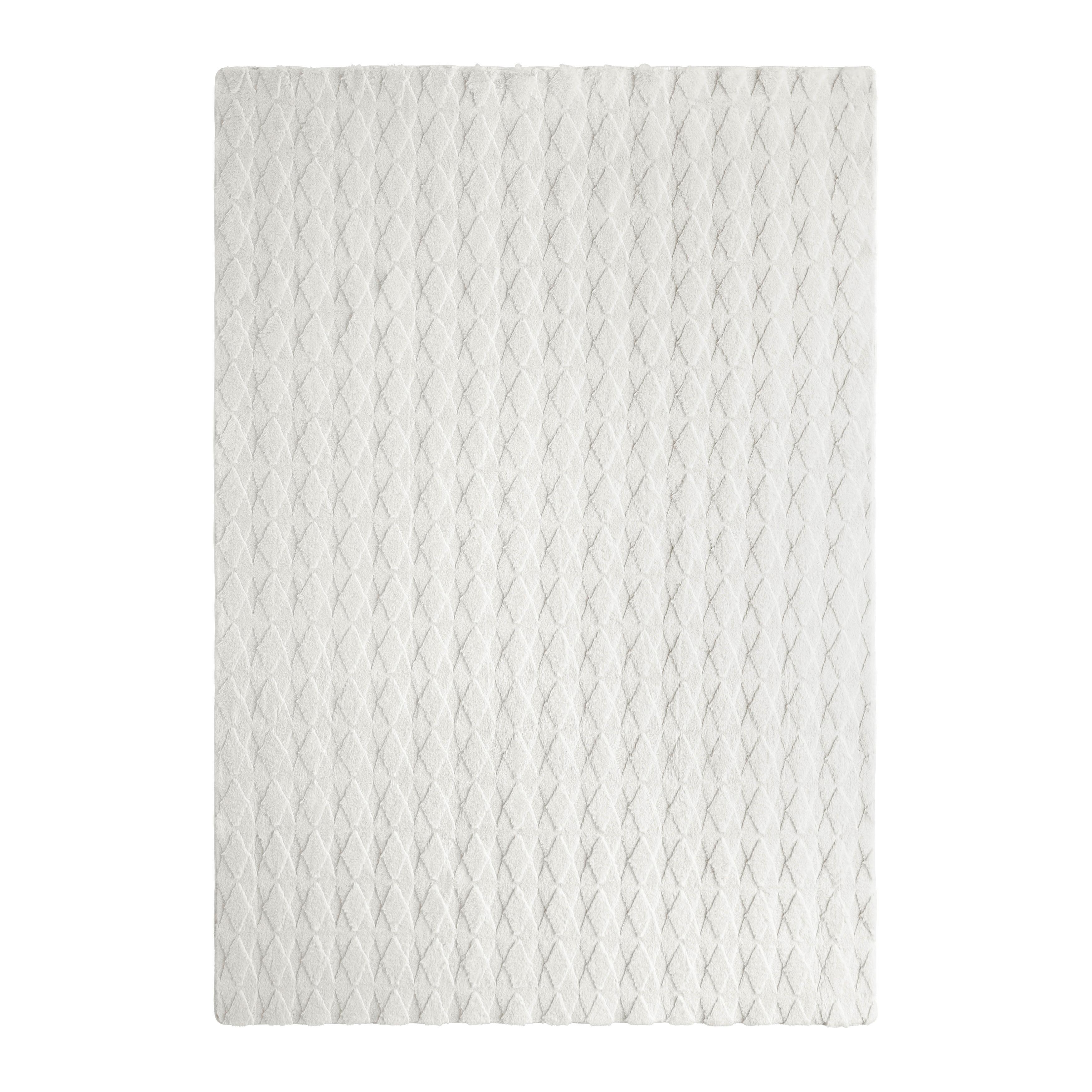 UMĚLÁ KOŽEŠINA DIAMOND 1 - krémová, Moderní, textil (80/150cm) - Mömax