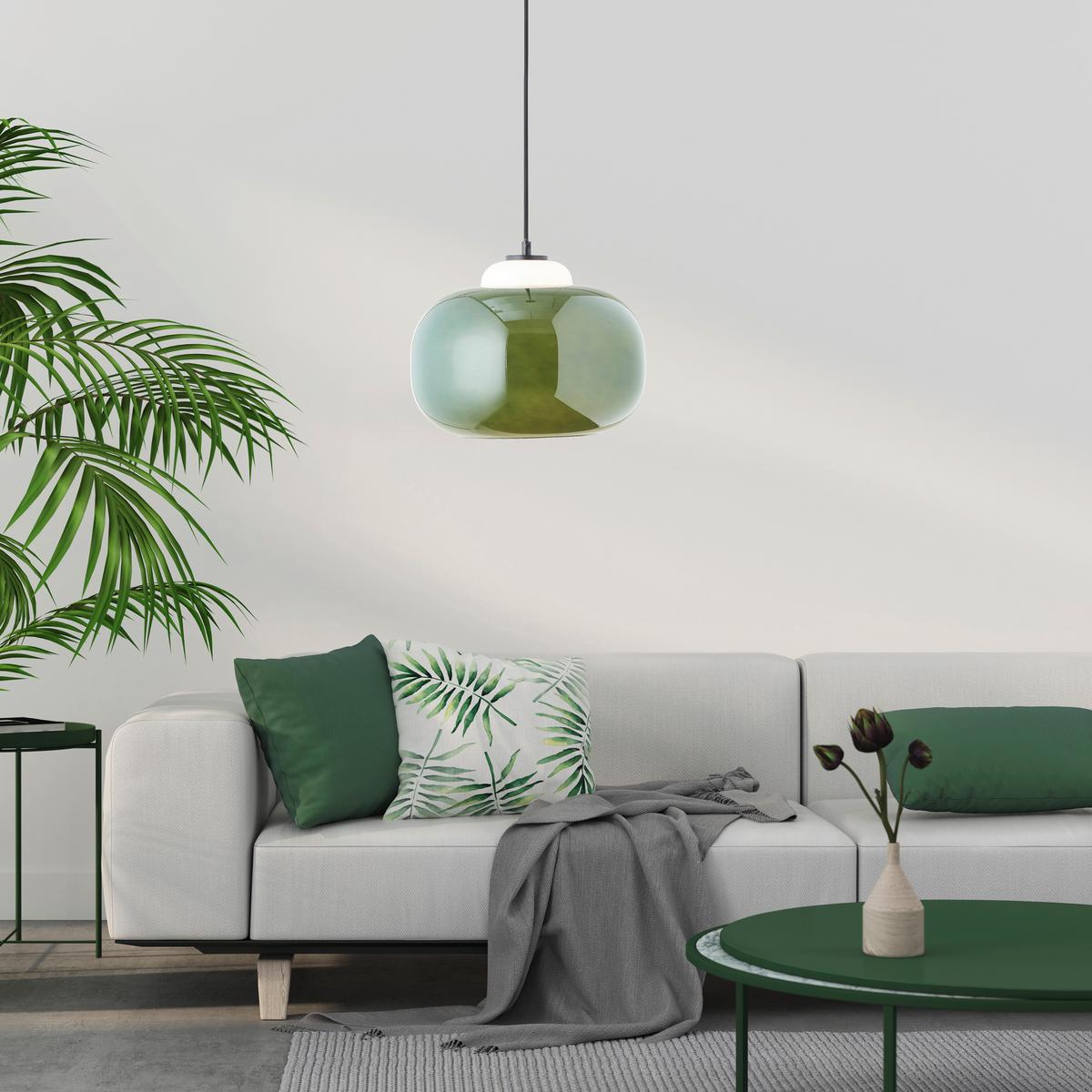 Pendelleuchte 99860/04 Blop - Grün, Design, Glas/Metall (30/128,5cm) - Brilliant