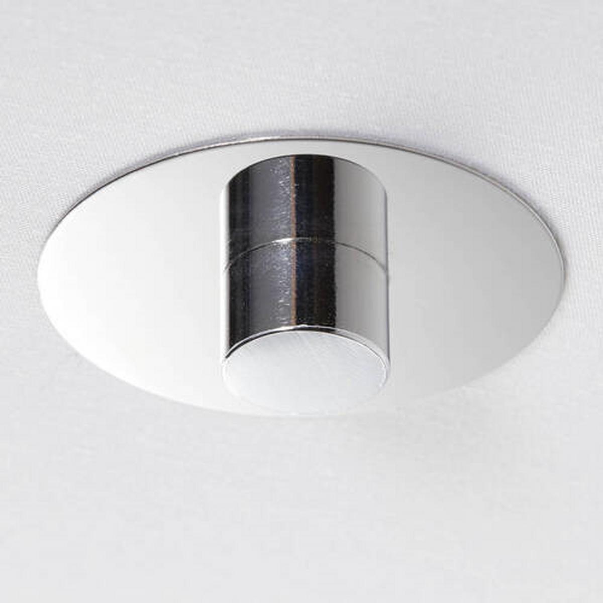 Deckenleuchte Andria H: 26,5 cm 3-Flammig - Chromfarben/Weiß, Design, Textil/Metall (60/26,5cm) - Brilliant