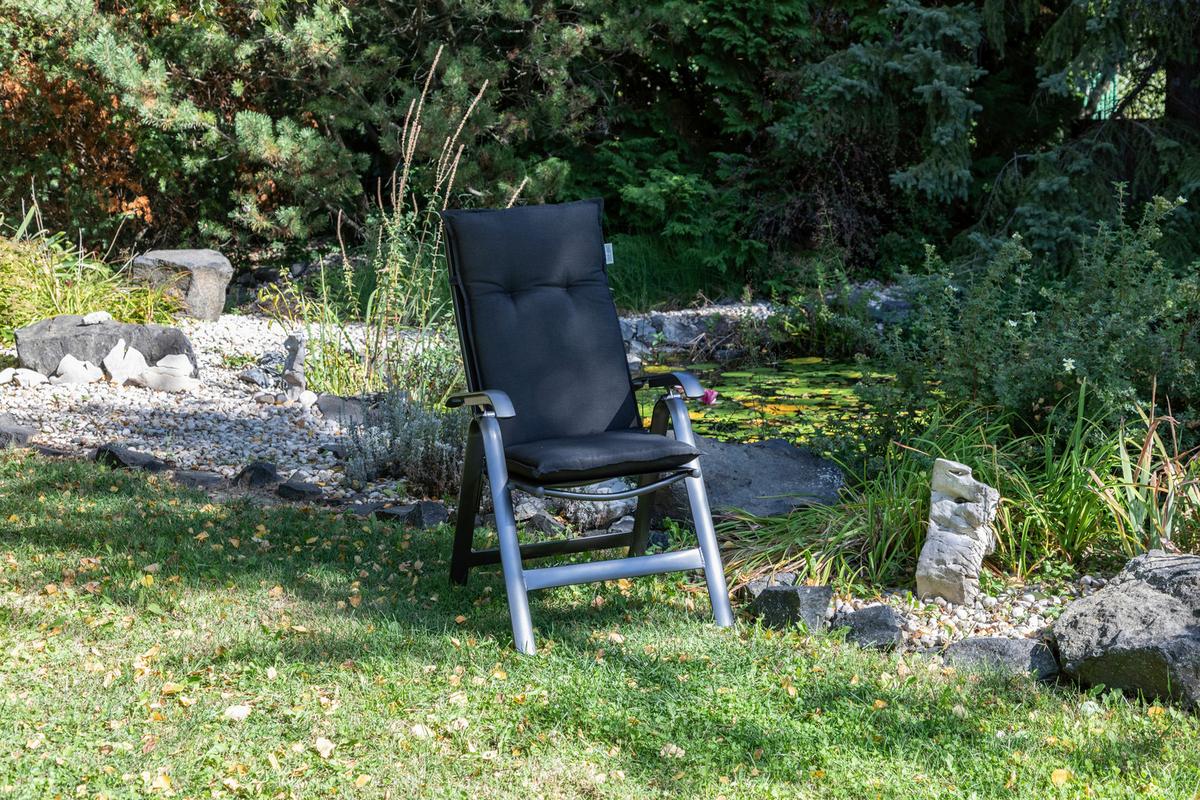 Hochlehner Auflagen 2er-set Trabzon 118x46x8cm Anthrazit - Anthrazit, Basics, Textil (118/46/8cm) - Gardenson
