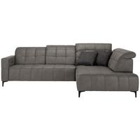 Rohová sedačka PANAMA, pravá, šedobéžová - černá/šedobéžová, Konvenční, kov/textil (304/216cm) - Premium Living