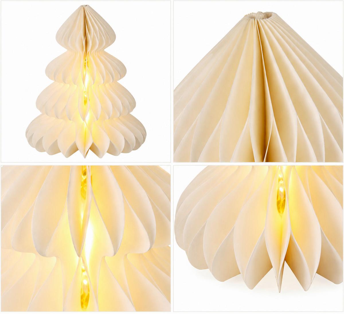 LED-DEKOLEUCHTE Timerfunktion - Weiß, MODERN, Papier (18.3/5.8/40.7cm)
