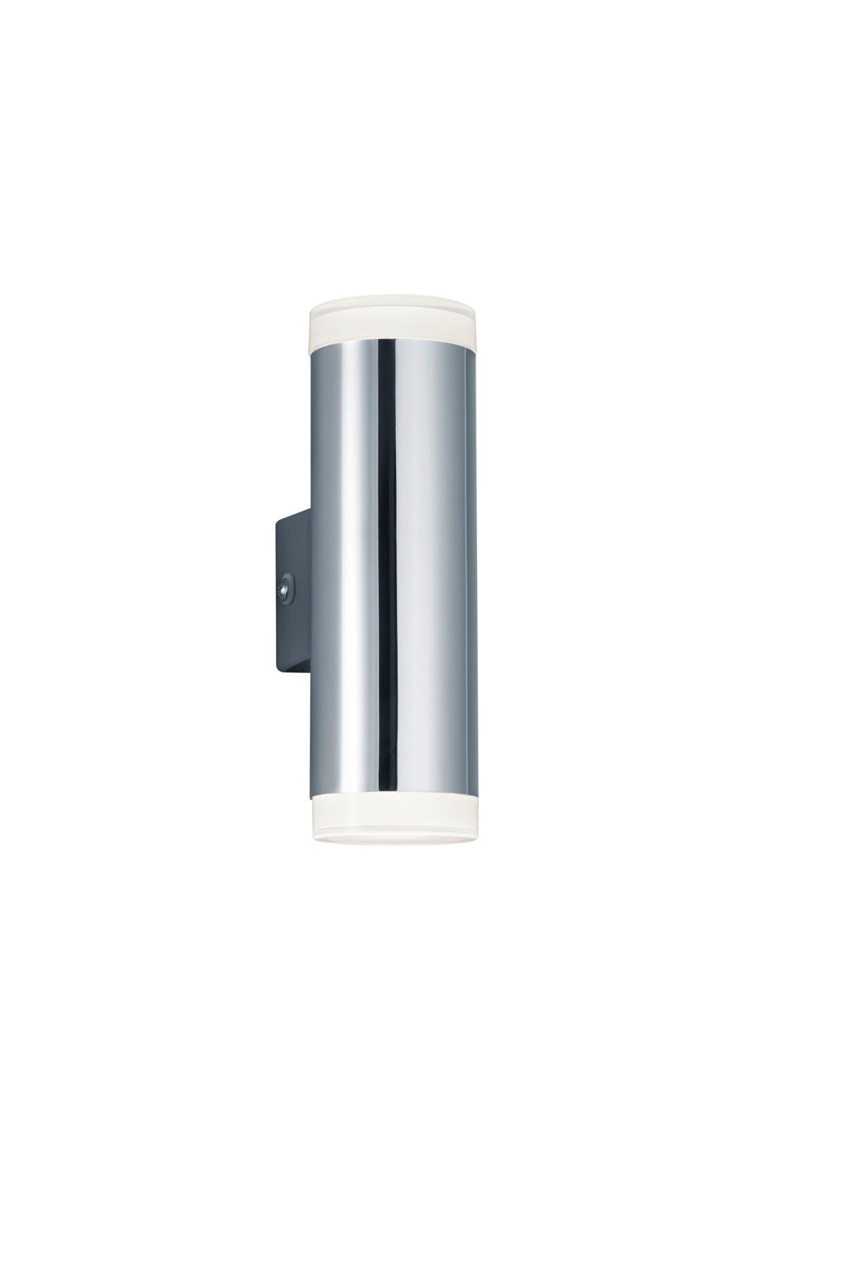 Led-wandleuchte Ray, Ip44, 2-Flammig - Chromfarben/Weiß, Basics, Kunststoff (16,6/5,2/8cm) - Trio Leuchten