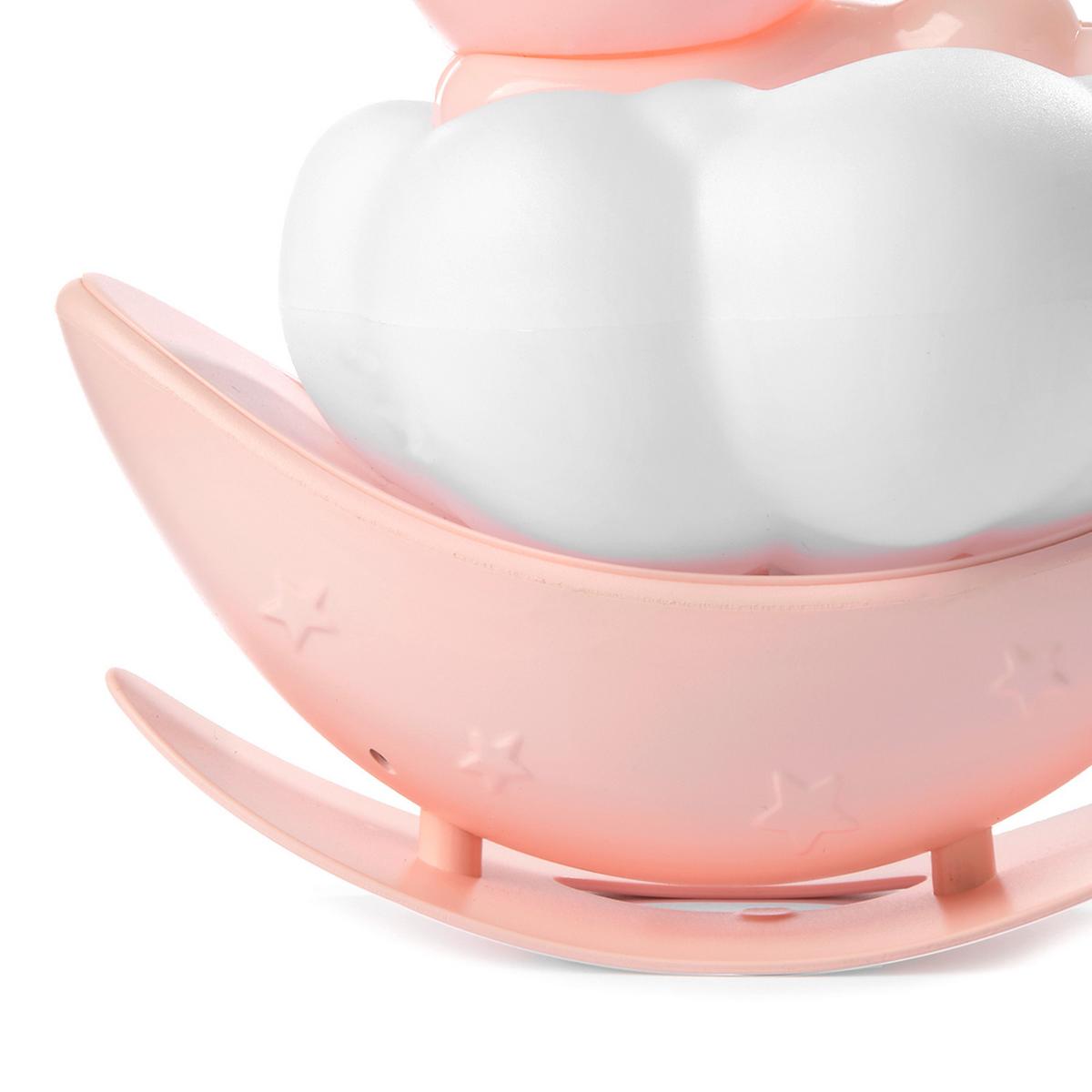 Kindertischleuchte Rosa Hellrosa Weiß L: 11 cm - Hellrosa/Weiß, Basics, Kunststoff (11/6.5/12.5cm)