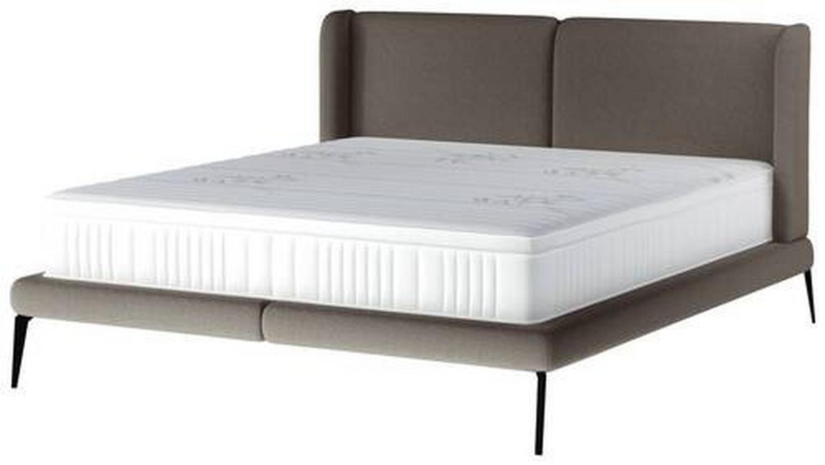 Polsterbett Tessina Now Or Never - Dunkelgrau/Creme, MODERN, Textil (180/200cm) - Livetastic