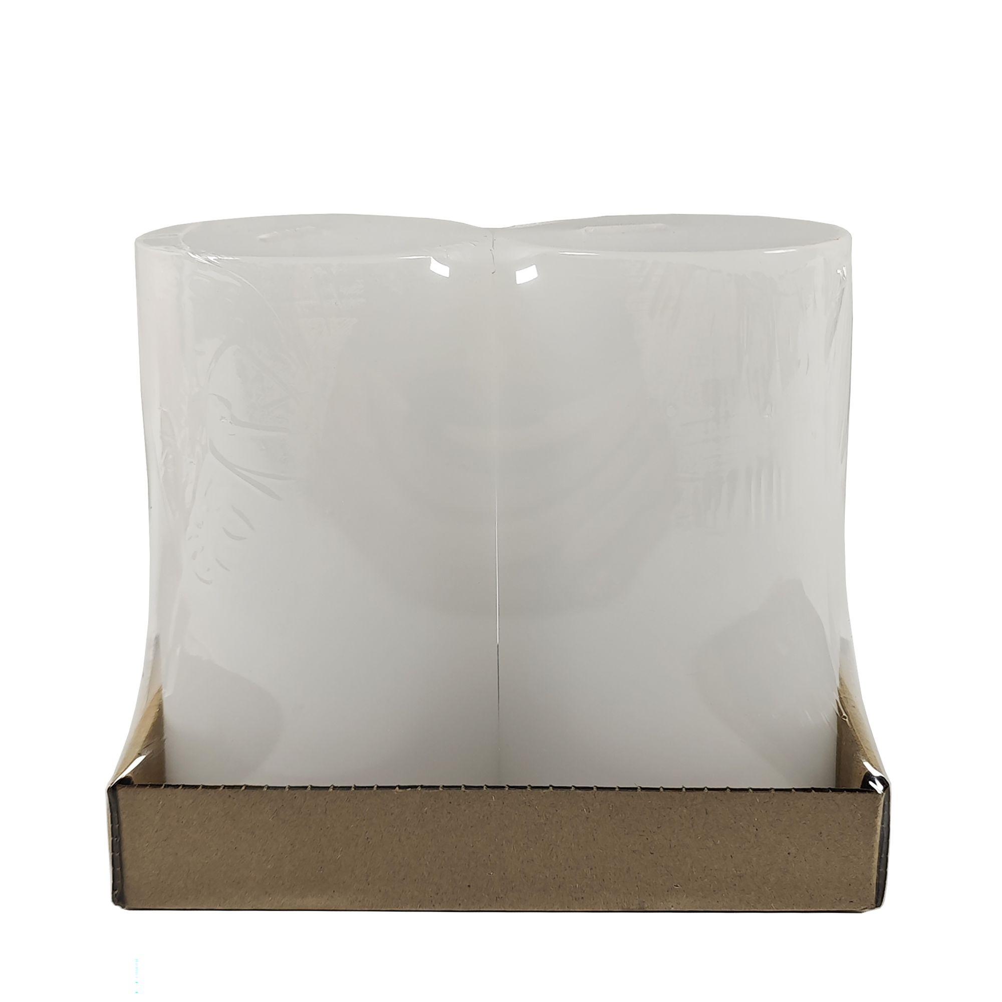 Stumpenkerze Sophie - Weiß, KONVENTIONELL, Naturmaterialien (6,8/12cm) - Ondega