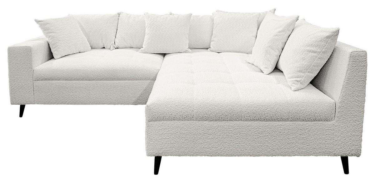 Ecksofa Pruno, Hellgrau S: 247x174 Cm - Hellgrau/Schwarz, Design, Textil (247/174cm) - MID.YOU