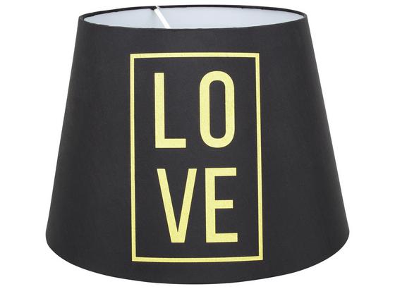 Tienidlo Na Svetlo Love - čierna, Romantický / Vidiecky, textil (35cm) - Modern Living Tienidlo Na Svetlo Love - čierna, Romantický / Vidiecky, textil (35cm) - Modern Living