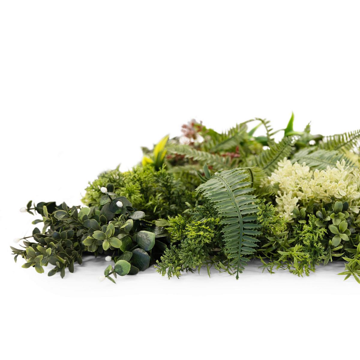 Wandverkleidung Kunstpflanze - Hellrot/Hellgrün, Trend, Kunststoff (50/50cm) - Floordirekt