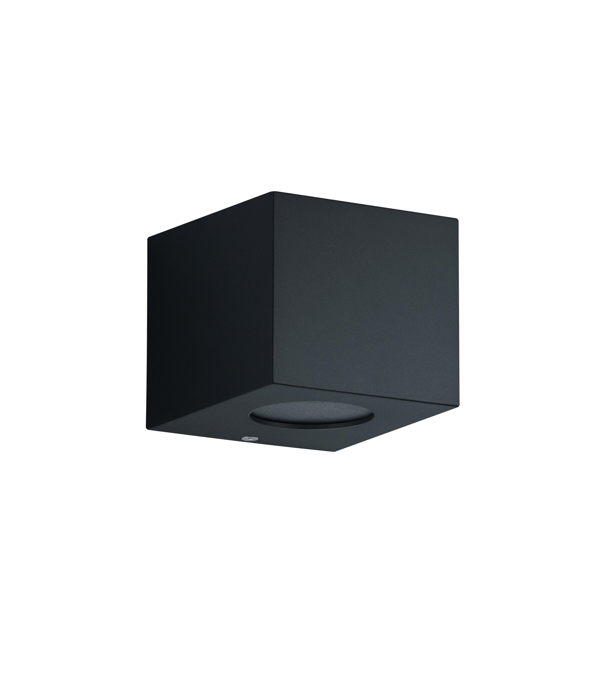 AUSSENWANDLEUCHTE LED, 3000K, warmweiß - Schwarz, Design, Kunststoff (9/10/10,5cm)