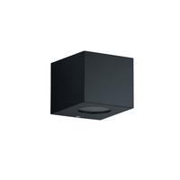 AUSSENWANDLEUCHTE LED, 3000K, warmweiß - Schwarz, Design, Kunststoff (9/10/10,5cm)
