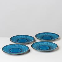 Speisetellerset 4 -teilig. Steinzeug, Blau - Blau, Basics, Keramik (27,4/3cm) - Gipfelstück