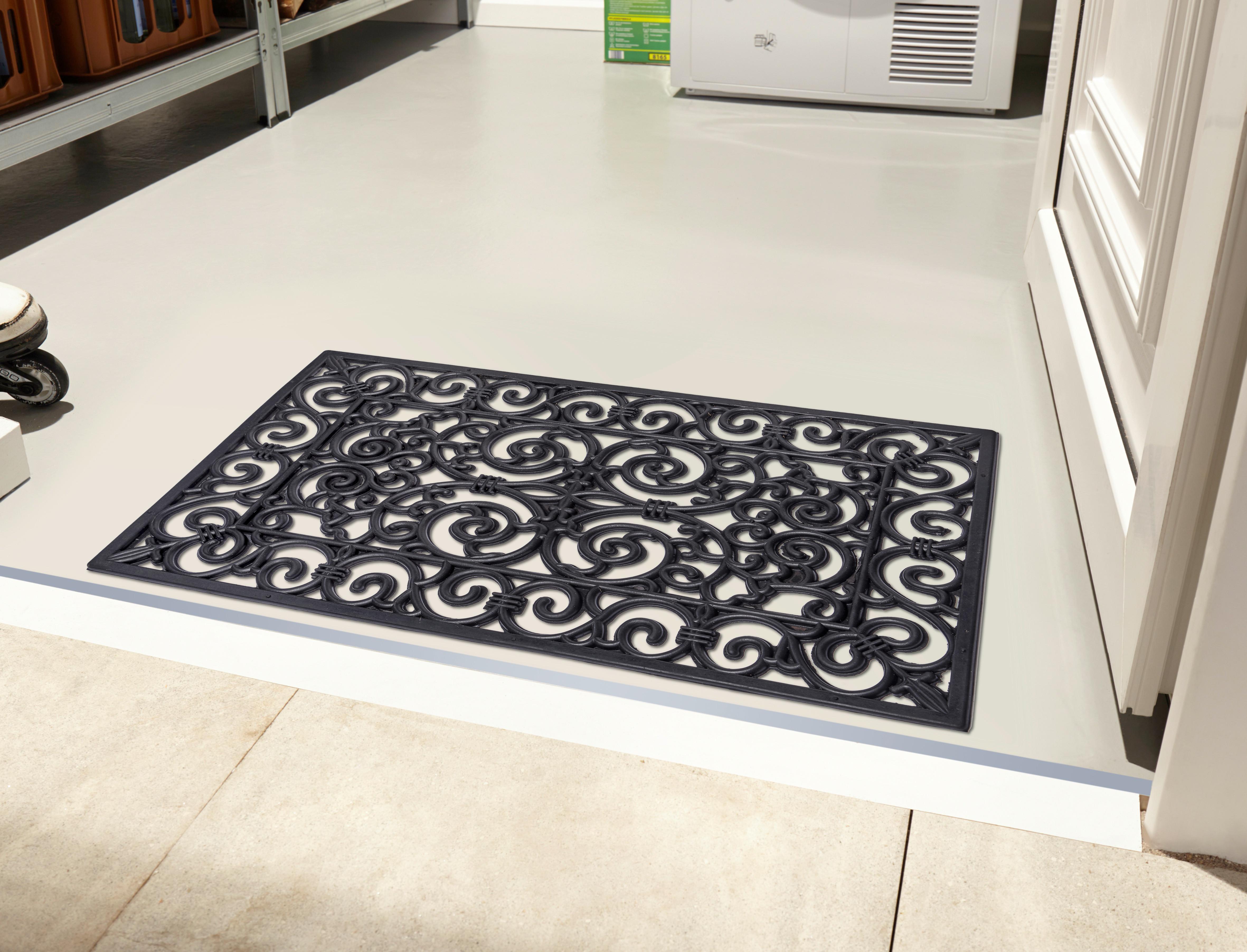 Fußmatte Mix Mats Eisenornamente 45x75 - Schwarz, Basics, Kunststoff (45/75cm) - Esposa