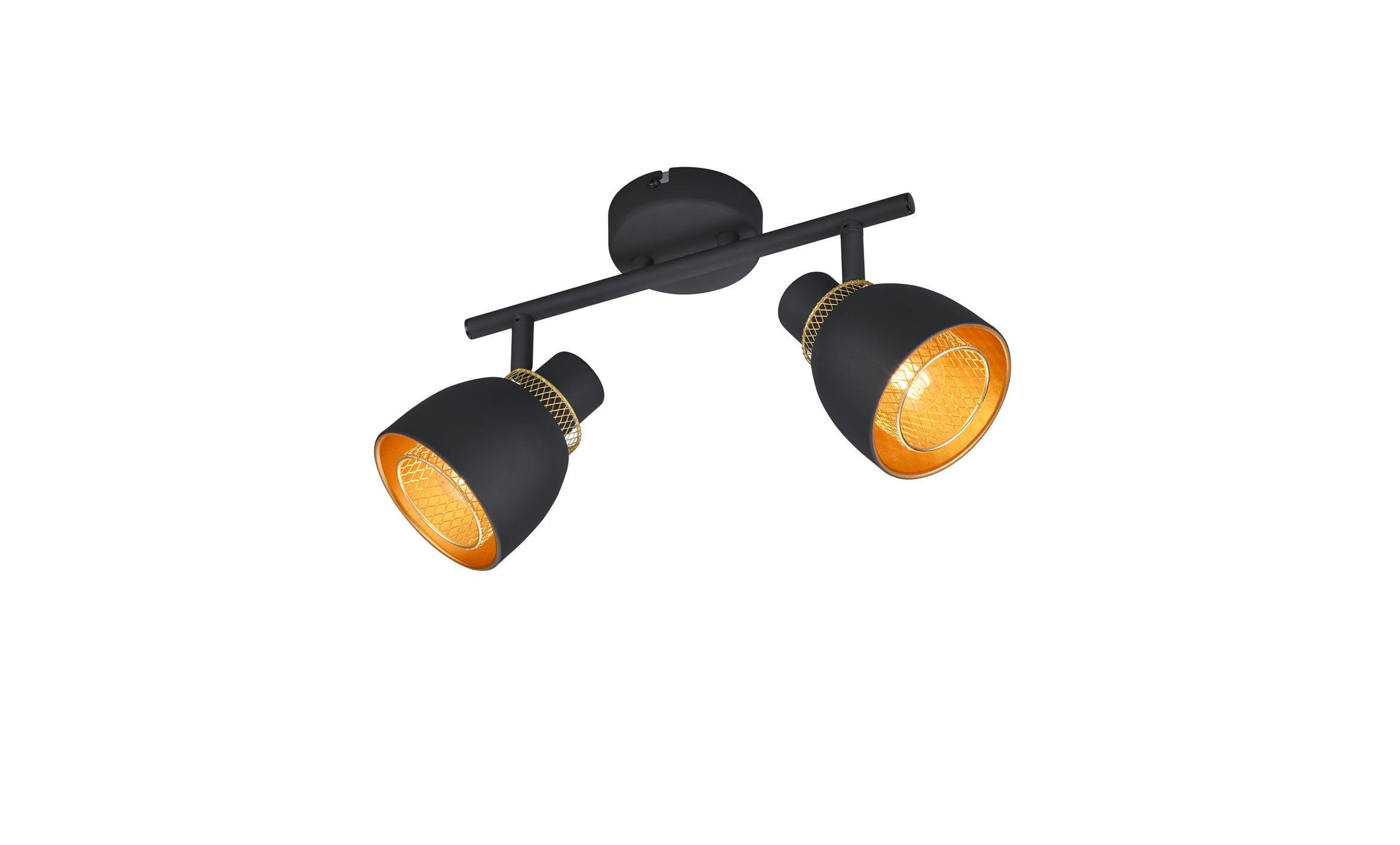 Strahler R80812032 2erspot Punch - Goldfarben/Schwarz, Design, Metall (28,5/20/10cm)