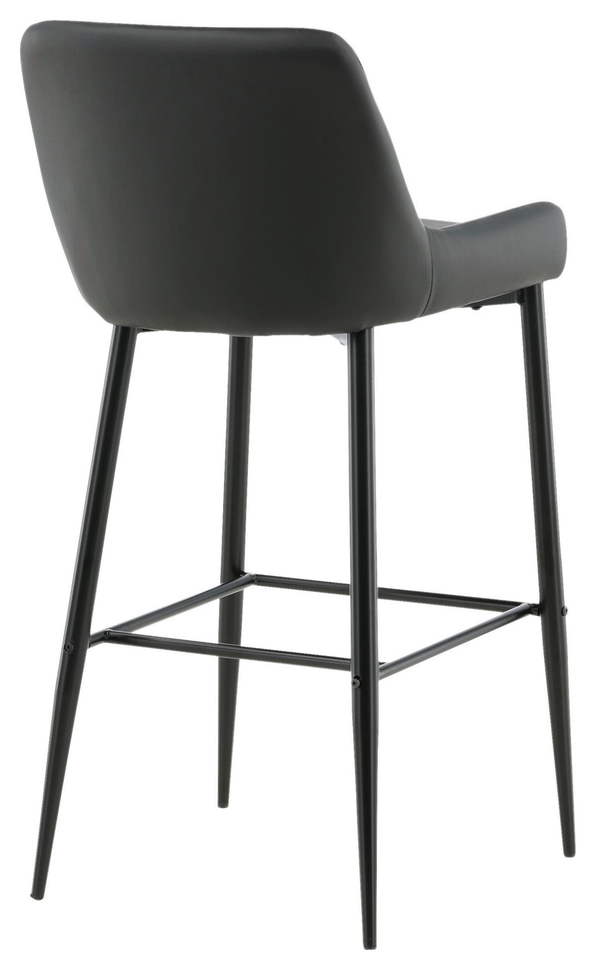 Barhocker-set Plaza Schwarz B: 48 Cm - Schwarz, Design, Kunststoff/Textil (48/105/57cm) - Livetastic