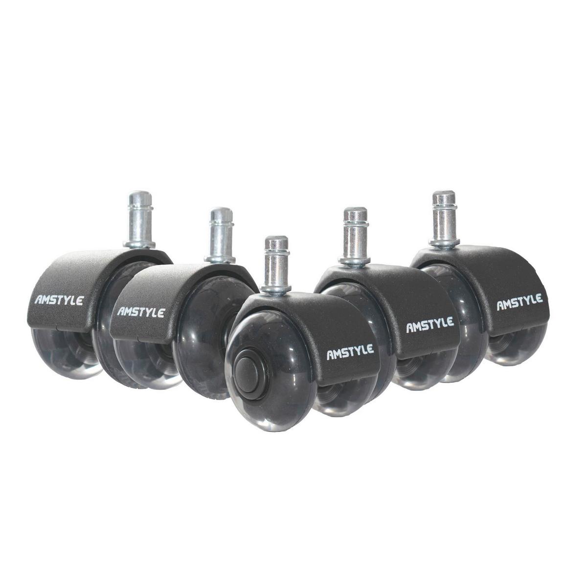 Drehstuhlrolle Schwarz B: 5 Cm - Schwarz, Design, Kunststoff (5/8/5cm) - Livetastic
