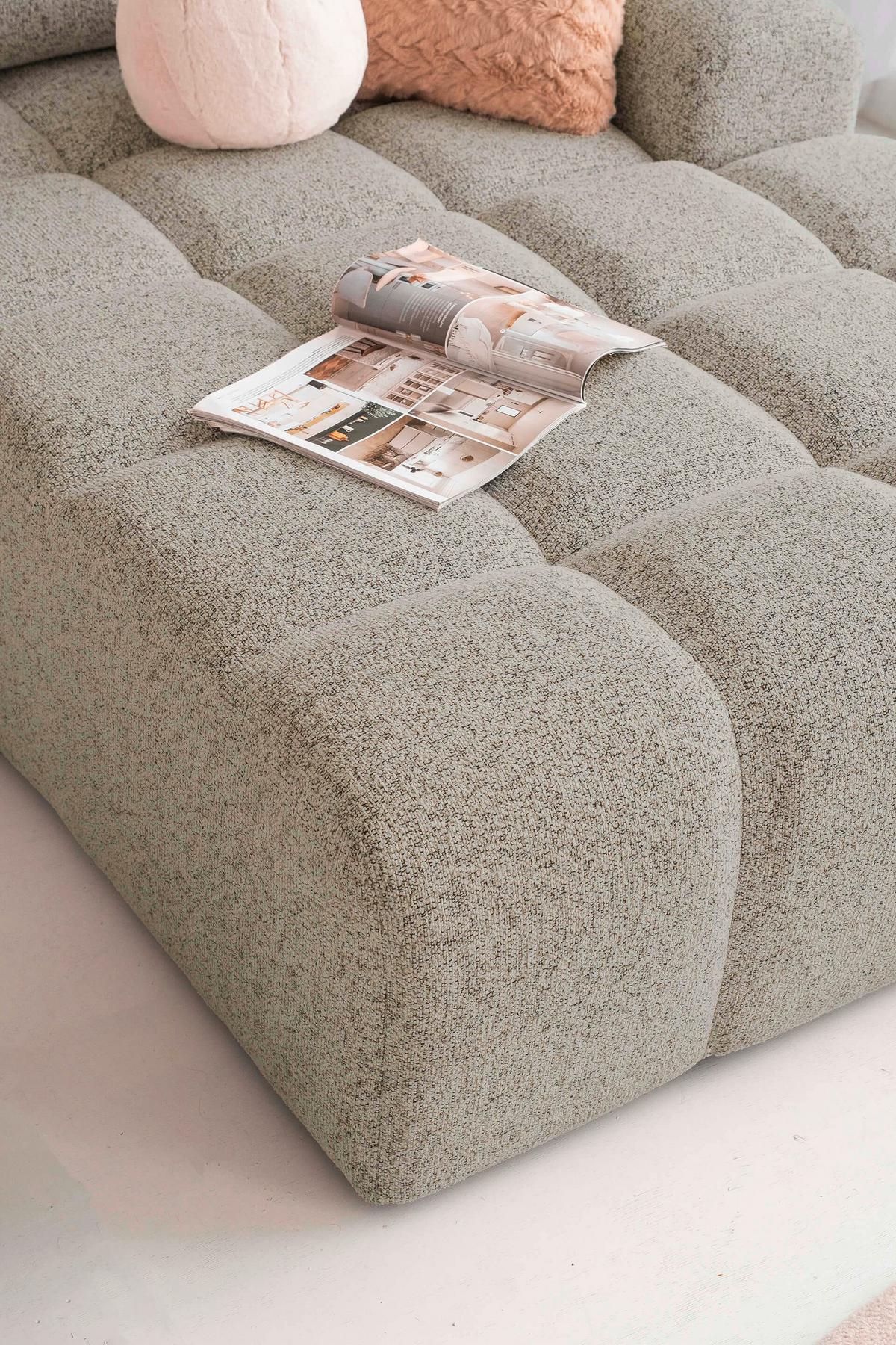 Ecksofa Lulu Grau S: 268x184cm - Schwarz/Grau, Design, Textil (268/184cm) - MID.YOU