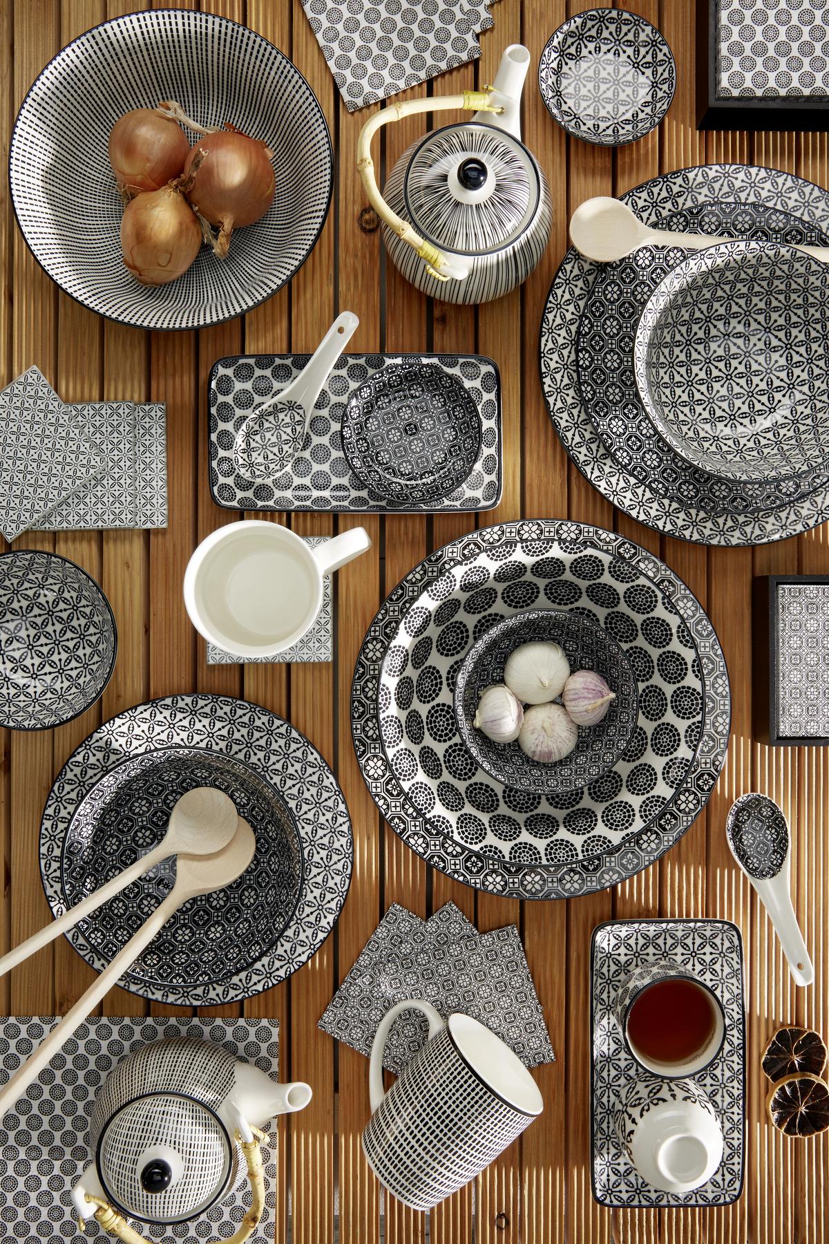 DEZERTNÍ TALÍŘEK Shiva - bílá/černá, Lifestyle, keramika (21cm) - Modern Living