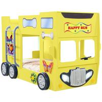 Autobett Happybus Doppeldecker Gelb - Gelb/Weiß, LIFESTYLE, Holz/Holzwerkstoff (90/190cm) - Livetastic