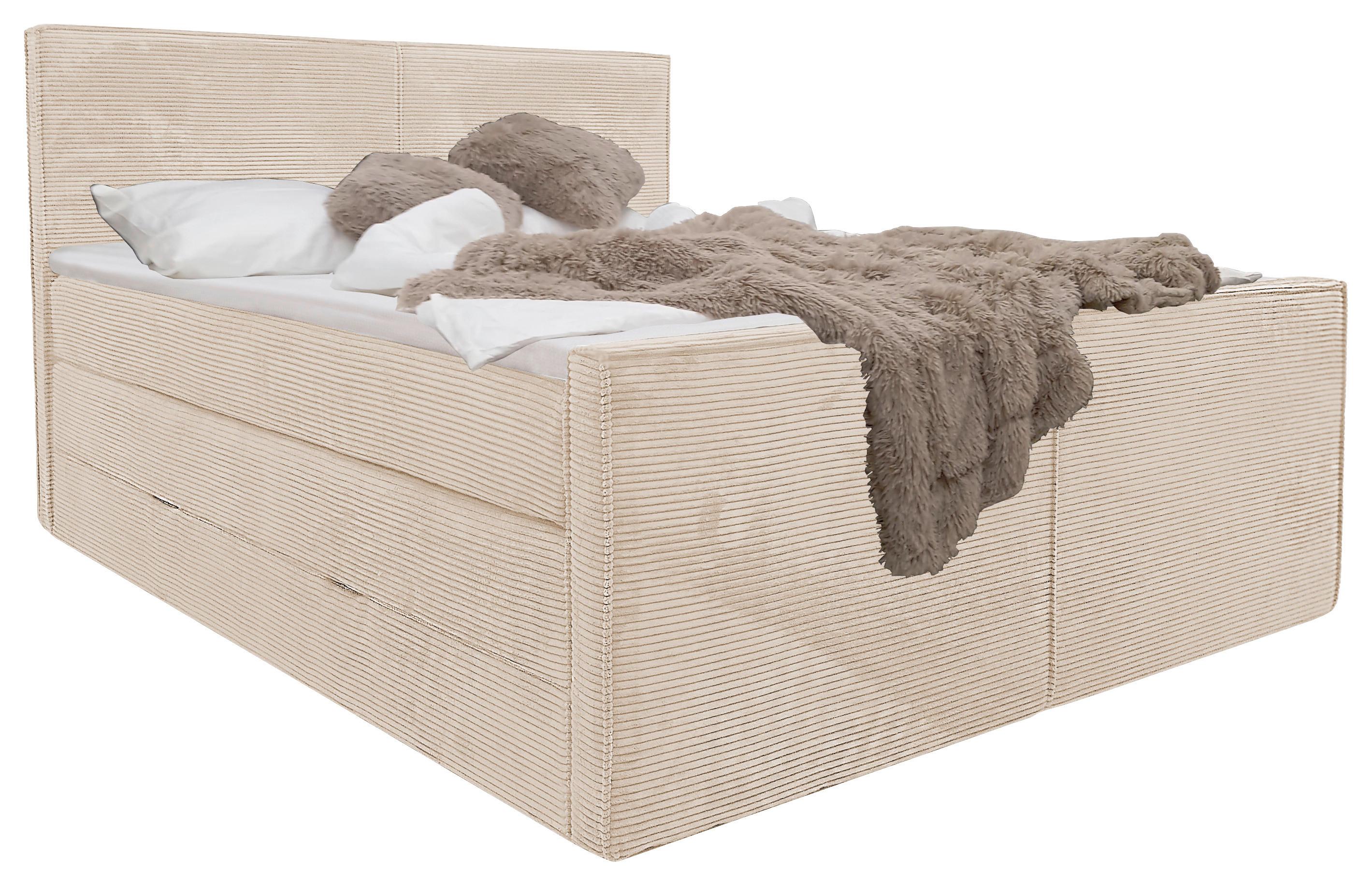Boxspringbett Rodi Beige Lf: 180x200 Cm - Beige, MODERN, Textil (180/200cm) - Livetastic