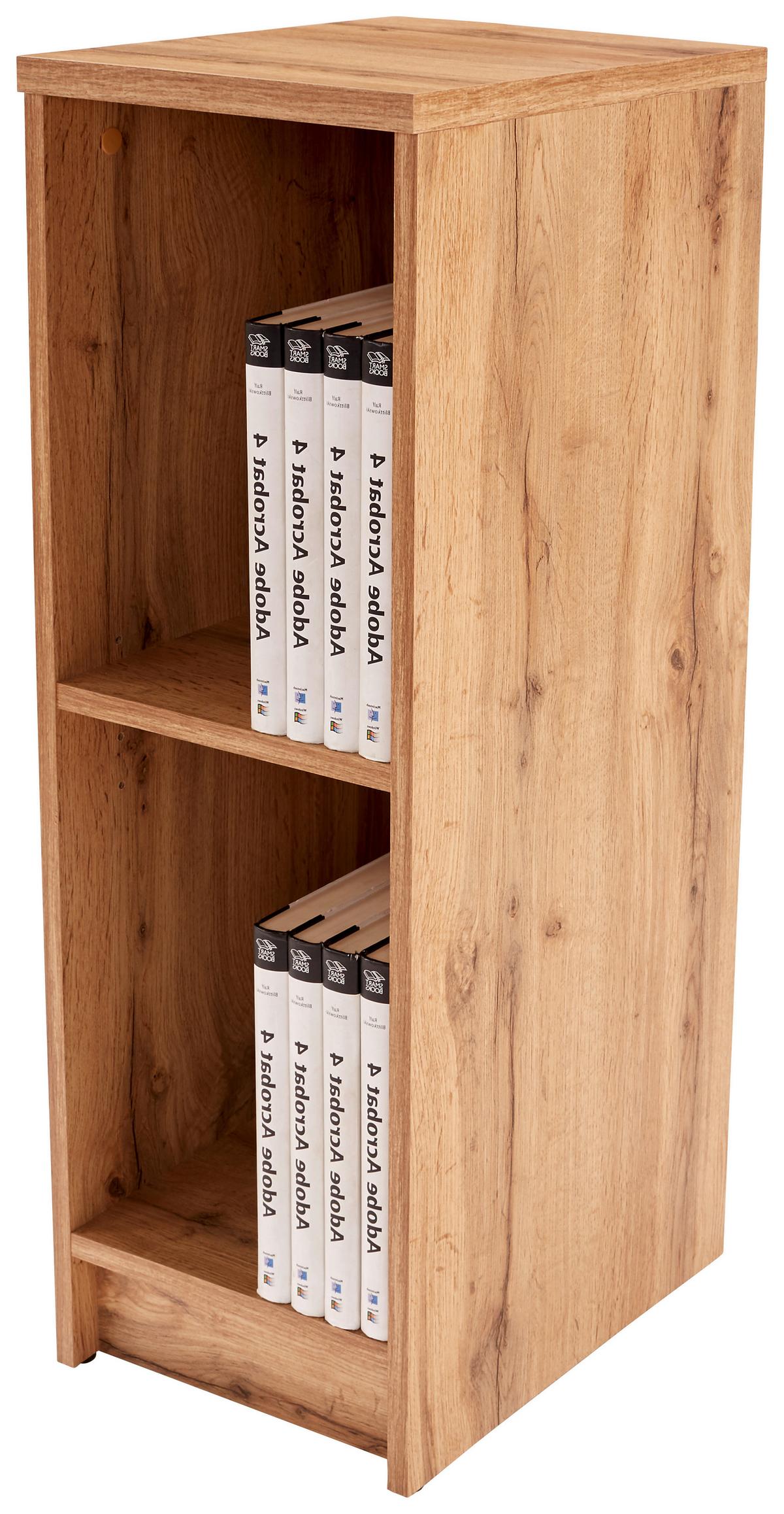 Regal 4-You New B 30 cm, Eiche Dekor - Eichefarben/Schwarz, MODERN, Holzwerkstoff (30/85,5/34,6cm)