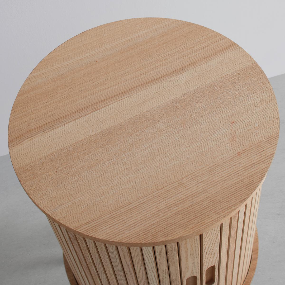 Nočný stolík SKANDY - prírodná farba, Modern, drevo/kompozitné drevo (40/65cm) - Premium Living