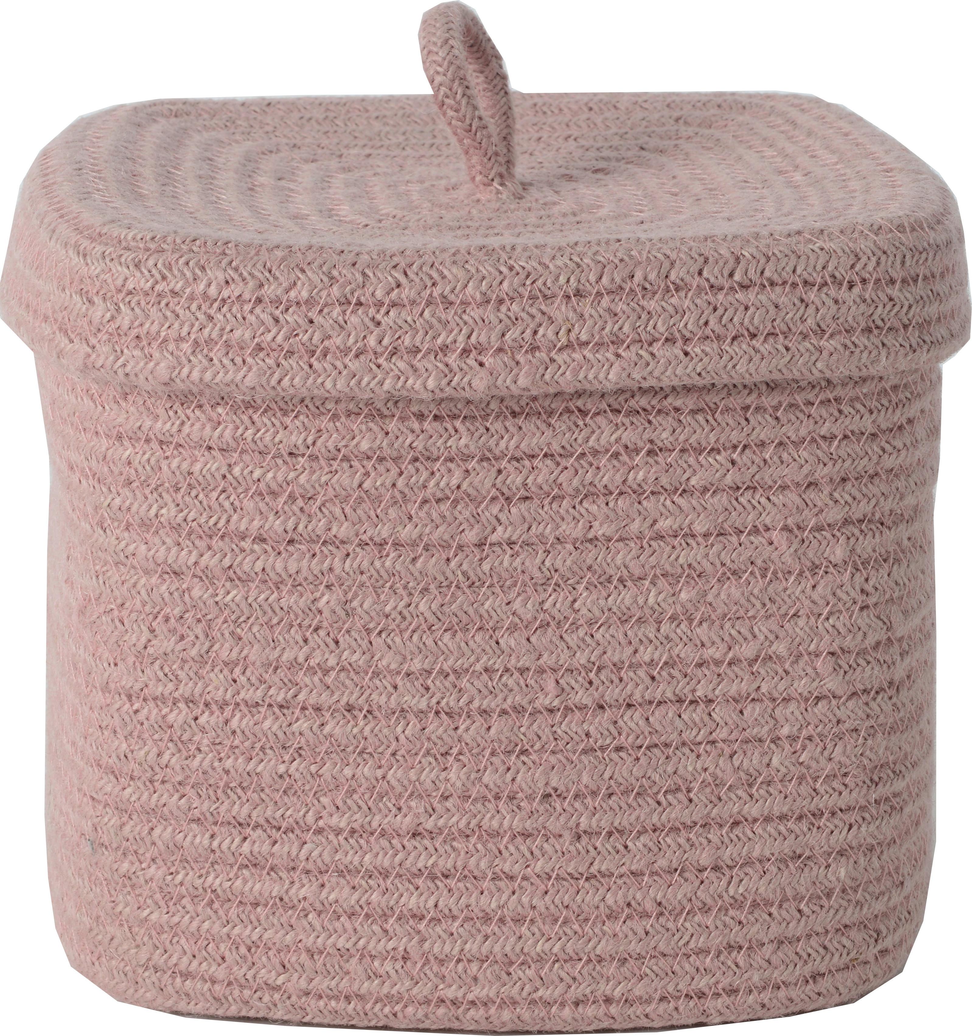 Košík ROMY - ružová, Konventionell, textil/plast (21/18/21cm) - Mömax