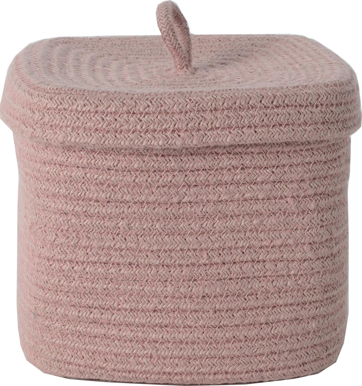 Koš ROMY - růžová, Konvenční, textil/plast (21/18/21cm) - Mömax