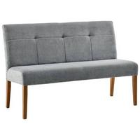 Sitzbank Damla Hellgrau/Eiche B: 140 cm - Eichefarben/Hellgrau, KONVENTIONELL, Holz/Textil (140/91,5/63cm) - Cantus