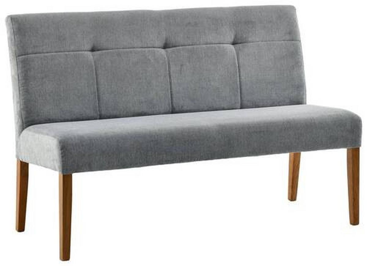 Sitzbank Damla Hellgrau/Eiche B: 140 cm - Eichefarben/Hellgrau, KONVENTIONELL, Holz/Textil (140/91,5/63cm) - Cantus