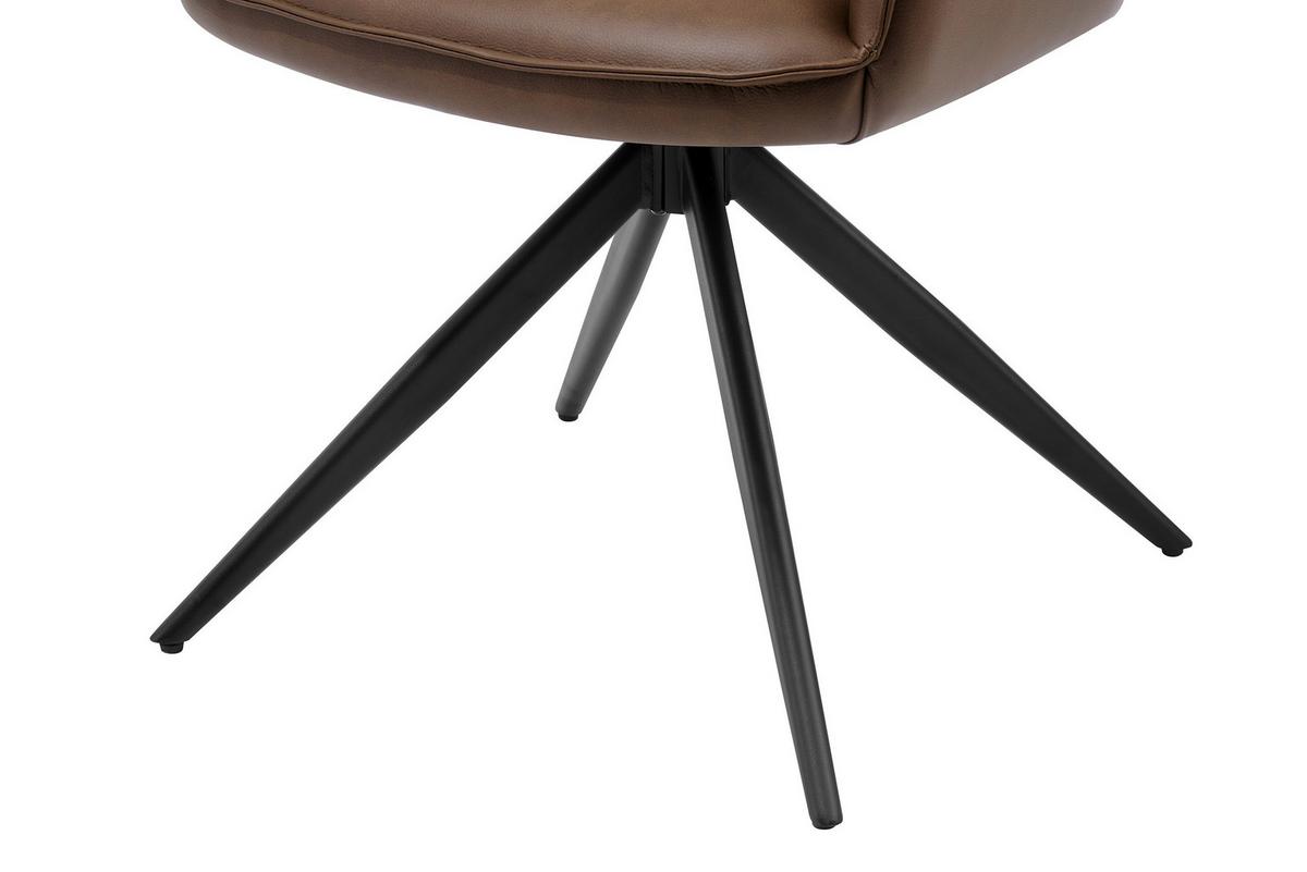 Armlehnstuhl Ion Braun/Schwarz - Schwarz/Braun, MODERN, Holz/Textil (58/87/61,5cm) - Livetastic