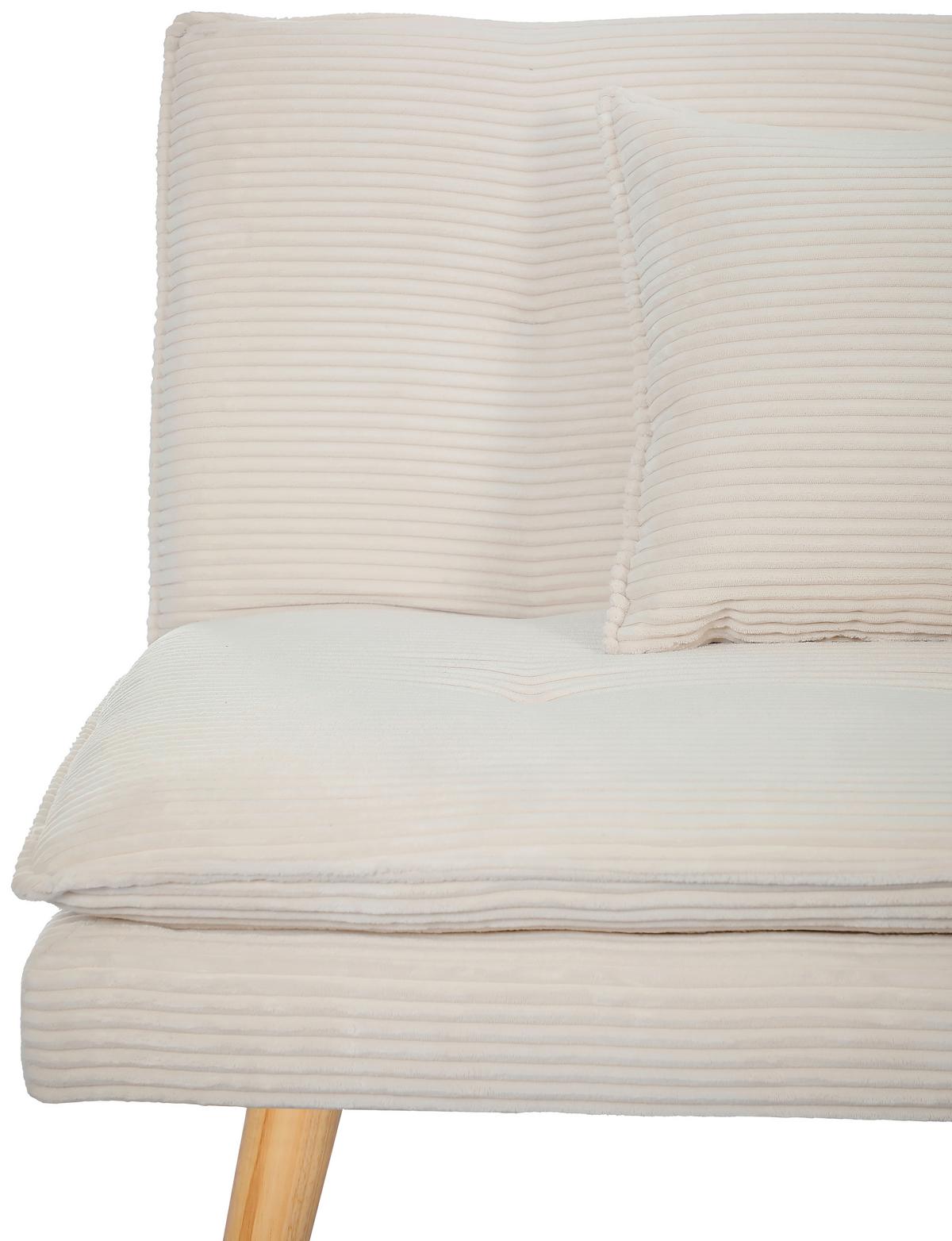 Schlafsofa Passau Weiß B: 181 cm - Schwarz/Weiß, Basics, Holz/Textil (181/77/92cm) - P & B