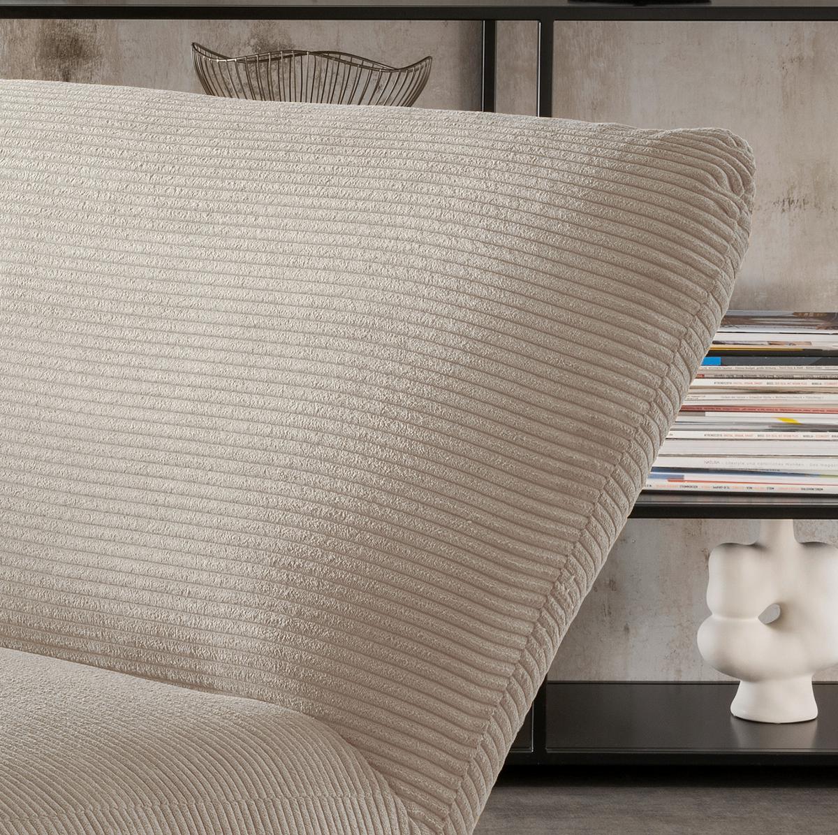 Xxl-sessel Cremallo Beige Wippfunktion, Drehbar, B: 95cm - Beige/Schwarz, Trend, Textil (95/77/94cm) - Livetastic