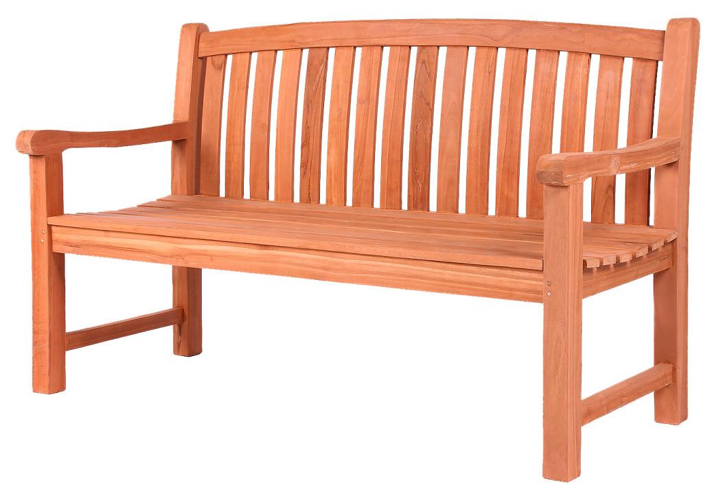 Gartenbank Holz Woodie Bank 150 3-Sitzer - Teakfarben, Basics, Holz (150/94/57cm) - Gardenson